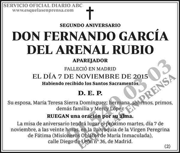 Fernando García del Arenal Rubio